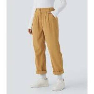 10-NWT HALARA HIGH WAISTED ZIPPER POCKET CORDUROY PANTS